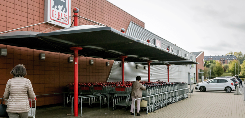 Number of Delhaize stores in Belgium